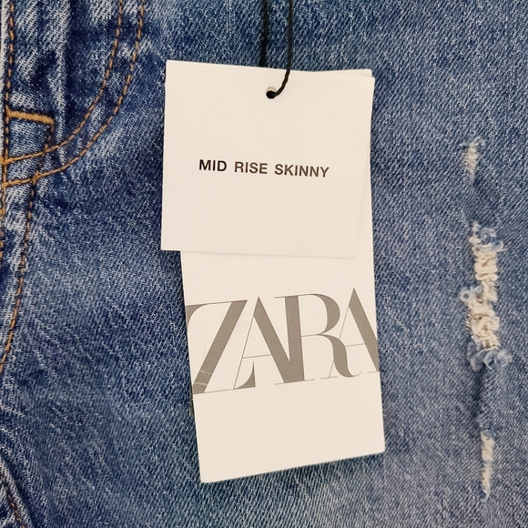 NWT ZARA mid rise skinny jeans SIZE 26 (US 2) - Picture 7 of 13